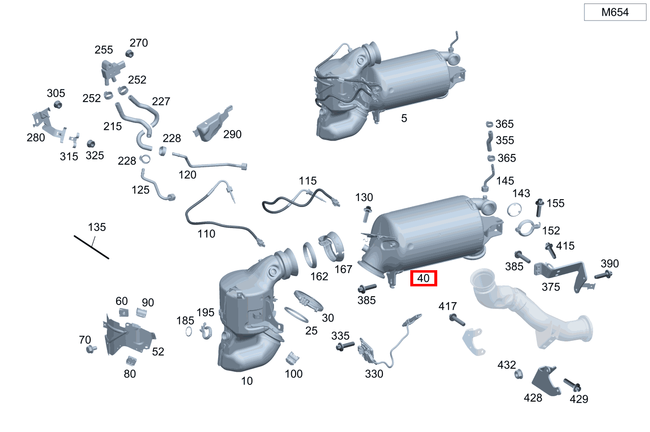 Dieselpartikelfilter Partikelfilter C 300 d Coupé 205 Dieselpartikelfilter Partikelfilter C 300 d Coupé 205