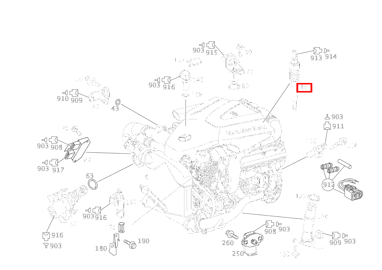 STABGLUEHKERZE Links ML 400 CDI Off-Roader 163 STABGLUEHKERZE Links ML 400 CDI Off-Roader 163