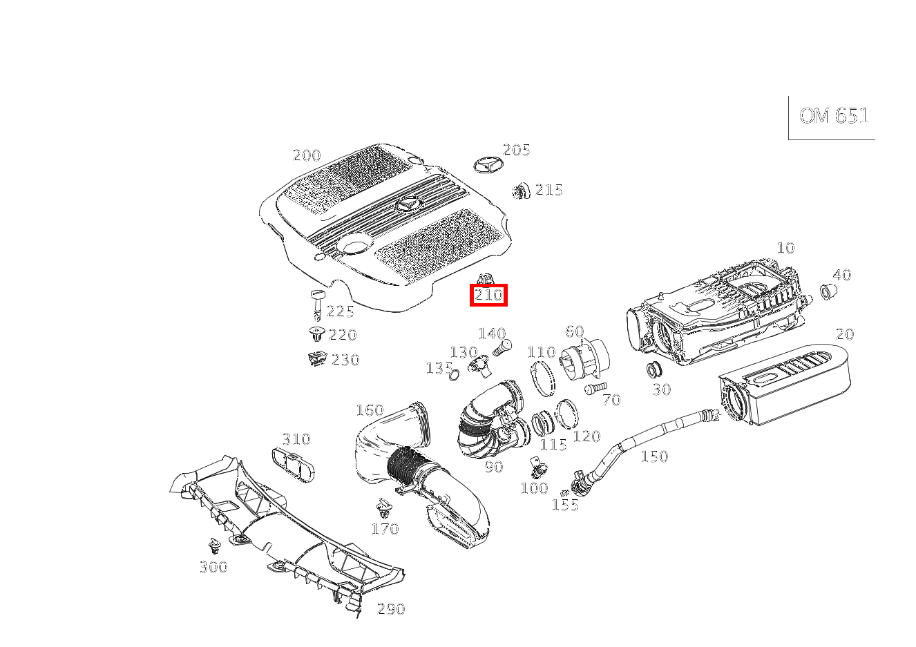Elastomerlager Zwischen Abdeckhaube und Zylinderkopf GLK220BT 4M 204