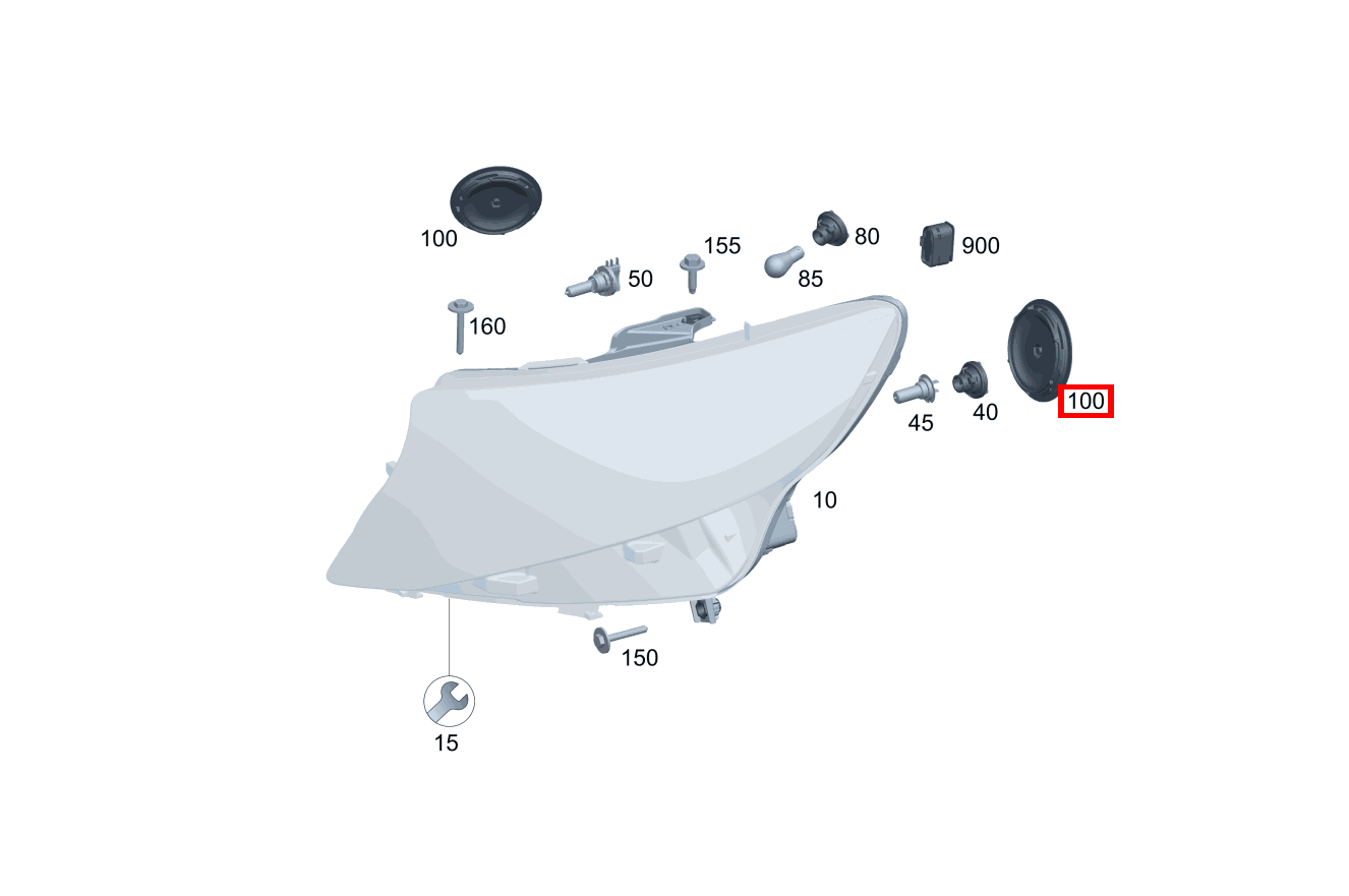 Schutzhaube Leuchteinheit Vito 116 CDI Kasten Lang 245 Schutzhaube Leuchteinheit Vito 116 CDI Kasten Lang 245