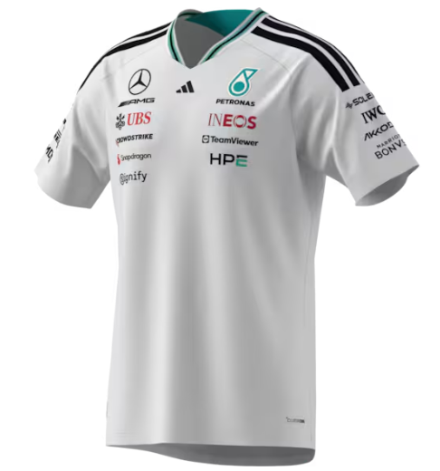 T-Shirt Herren, Fahrer Authentic, Mercedes-AMG F1 weiß