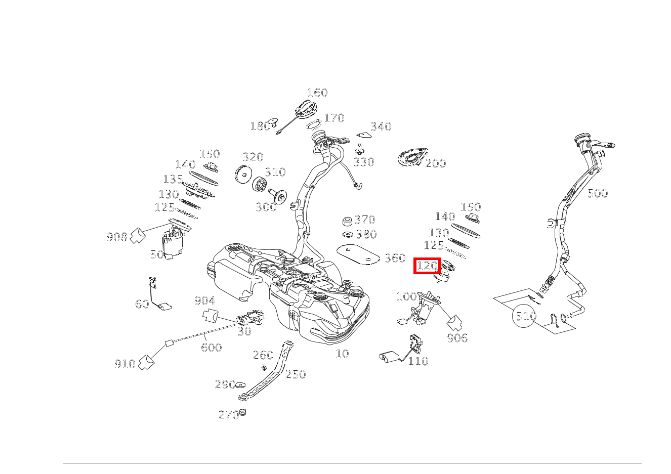 Drucksensor KRAFTSTOFFPUMPE GLK 350 4MATIC 204