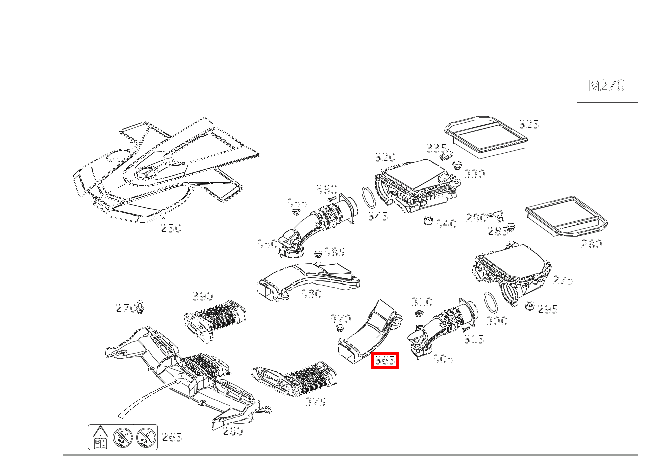 Rohluftleitung Links E 450 4MATIC Cabriolet BCA 238 Rohluftleitung Links E 450 4MATIC Cabriolet BCA 238