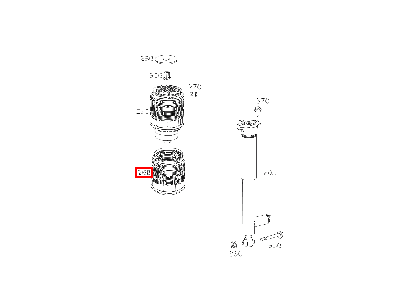 Manschette LUFTFEDER E 400 T 4MATIC 212