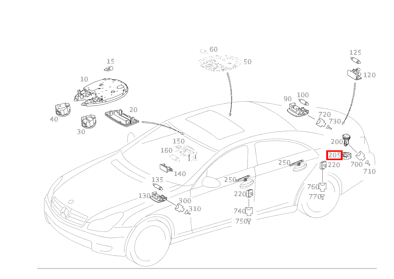 Steckdose Befestigung Steckdose CLS 55 AMG 219 Steckdose Befestigung Steckdose CLS 55 AMG 219