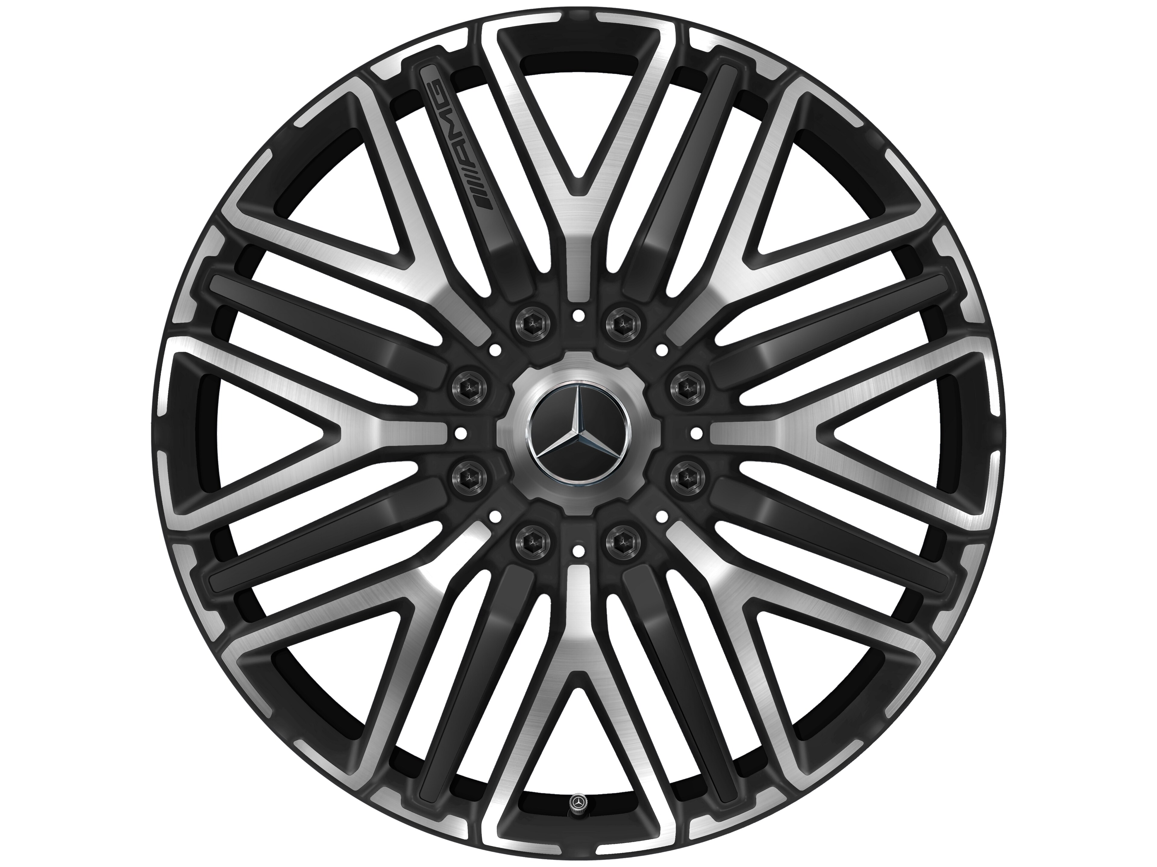Mercedes-Benz -  AMG Schmiederad 22 Zoll, 9,5 J x 22 ET 60, schwarz matt, glanzgedreht
