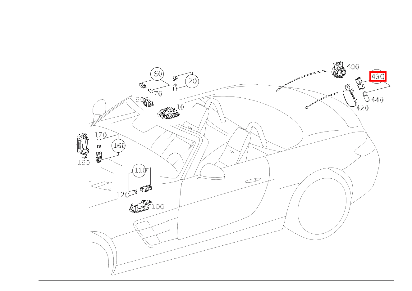 Lampenfassung INNENLEUCHTE KOFFERRAUM; 12V-5W SLS AMG GT Roadster Final Edition 197 Lampenfassung INNENLEUCHTE KOFFERRAUM; 12V-5W SLS AMG GT Roadster Final Edition 197