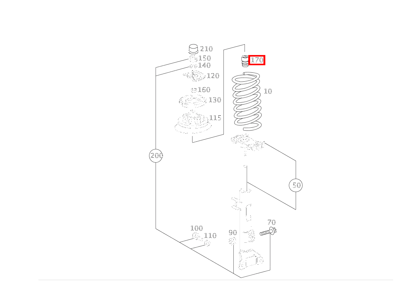 Gummipuffer ANSCHLAGPUFFER C 220 d T-Modell 205