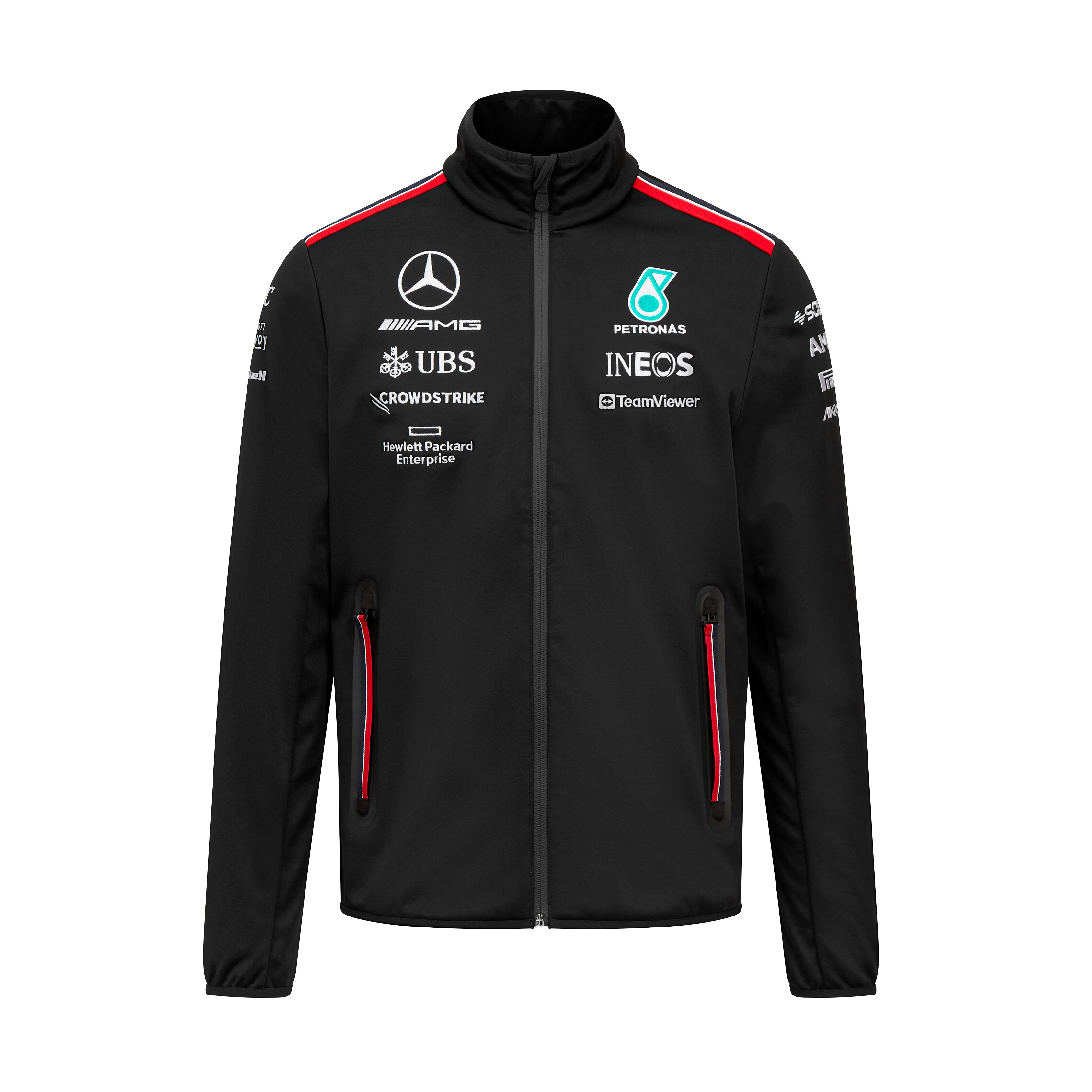Softshelljacke Herren, Team, Mercedes-AMG F1, schwarz