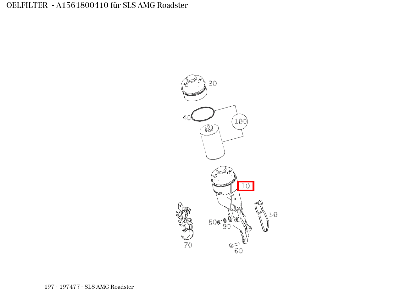 Ölfilter SLS AMG Roadster 197