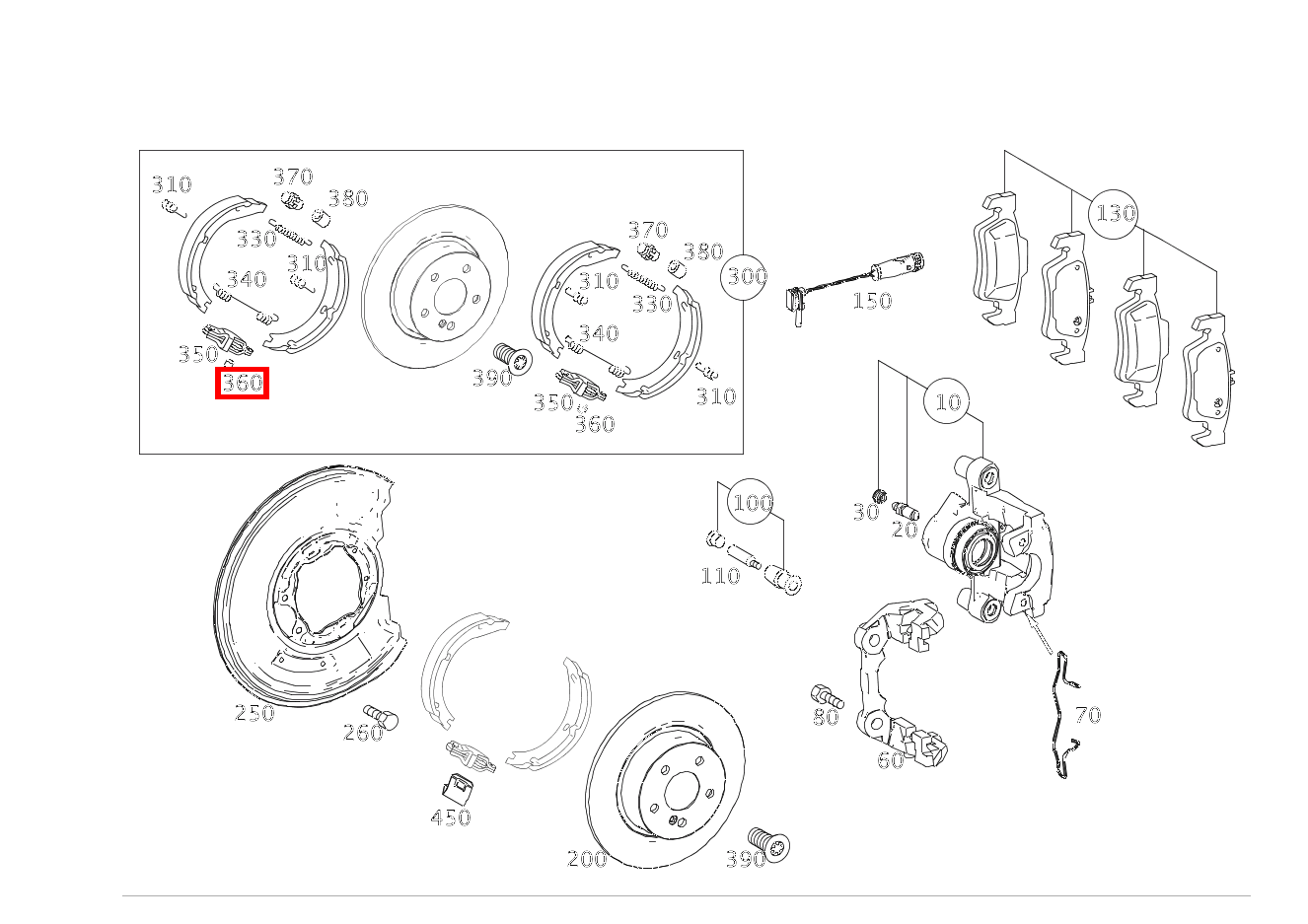 Zylinderstift Bremsseilzug an Zuglasche C 180 205