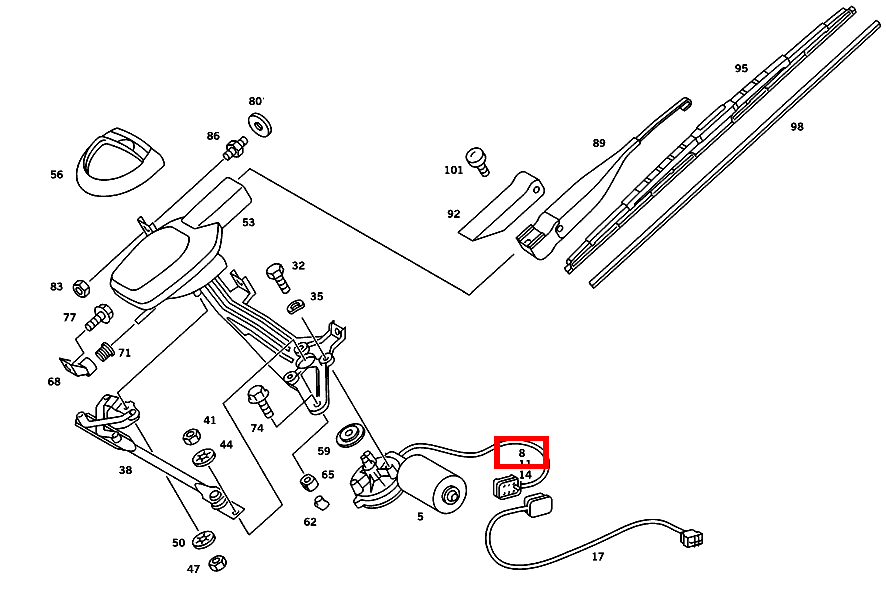 Steckergehäuse WISCHERMOTOR; 6-PIN 190 E 2.5-16 EVOLUTION II 201 Steckergehäuse WISCHERMOTOR; 6-PIN 190 E 2.5-16 EVOLUTION II 201