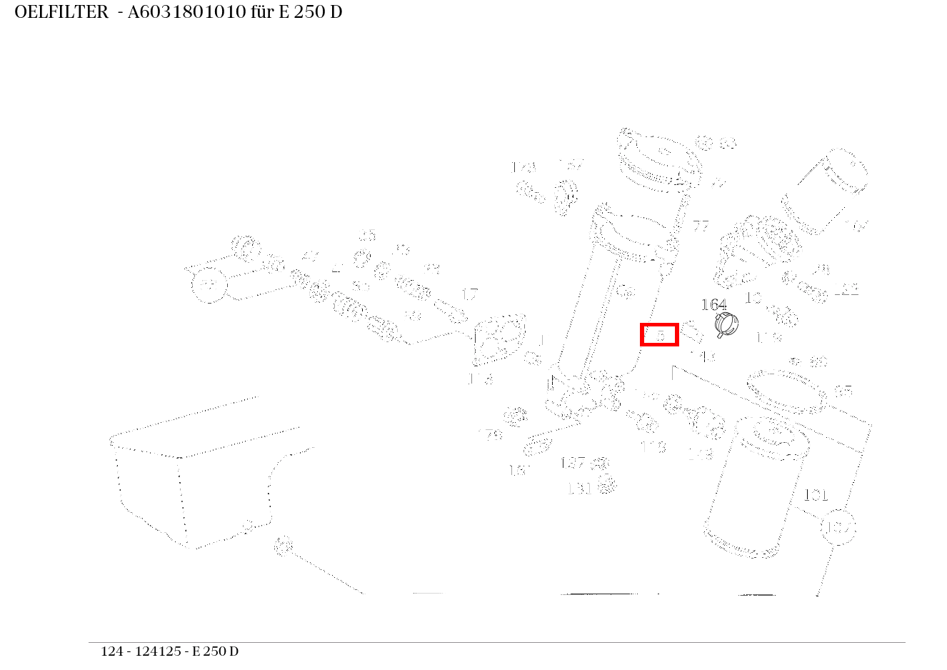 Ölfilter E 250 D 124 Ölfilter E 250 D 124