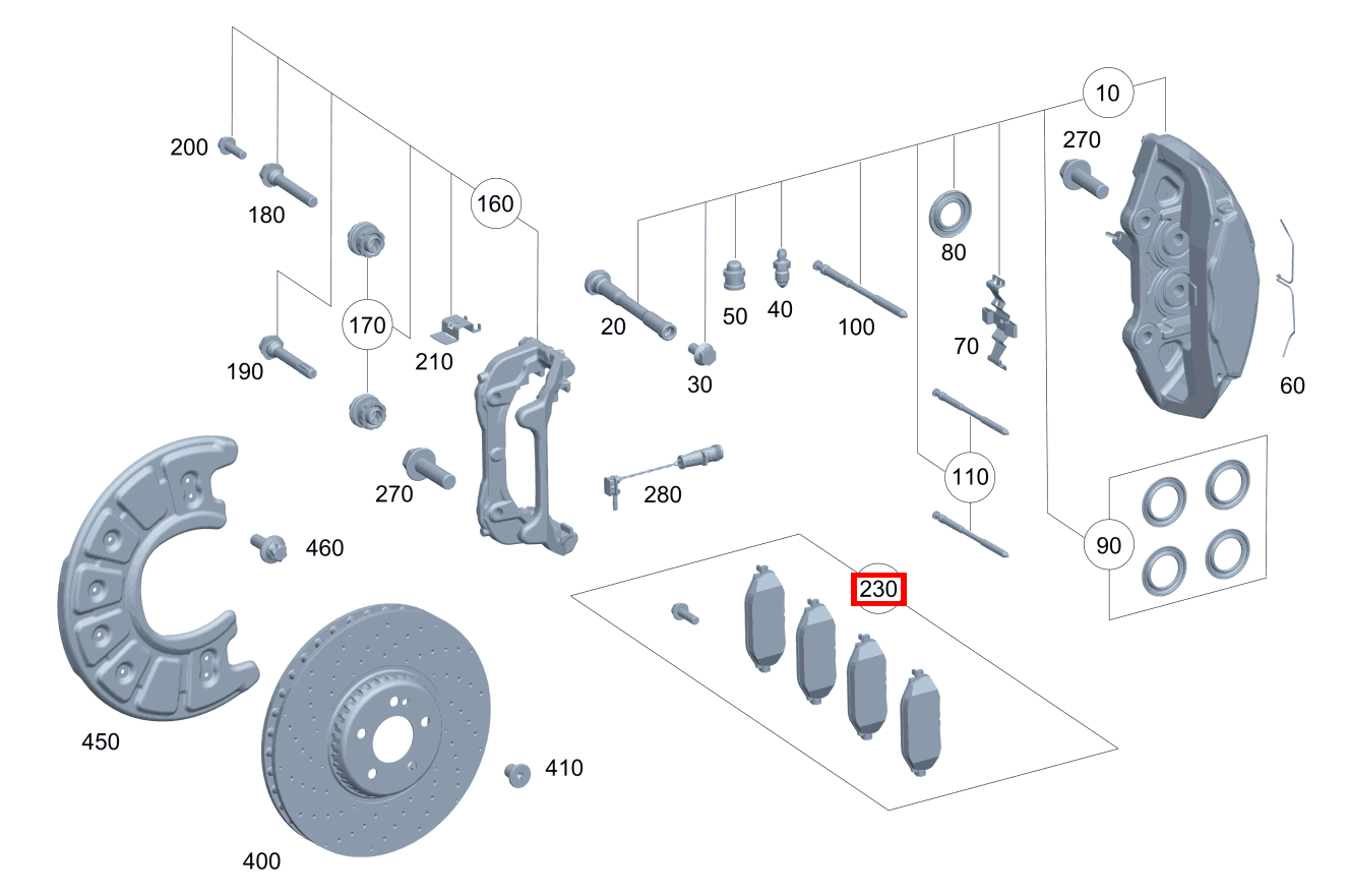 Teilesatz Bremsbelag Teilesatz GLK 253