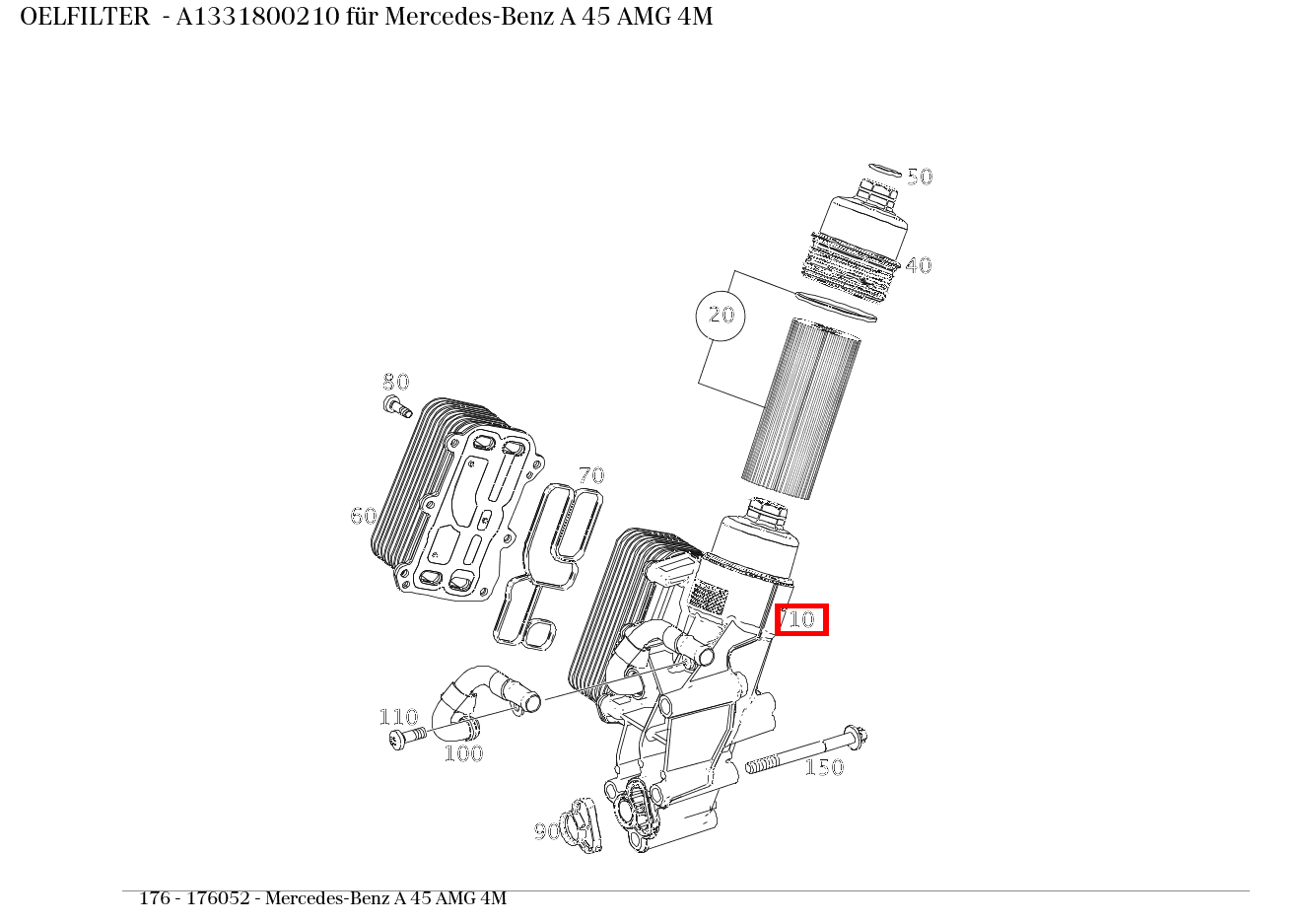 Ölfilter Mercedes-Benz A 45 AMG 4M 176 Ölfilter Mercedes-Benz A 45 AMG 4M 176