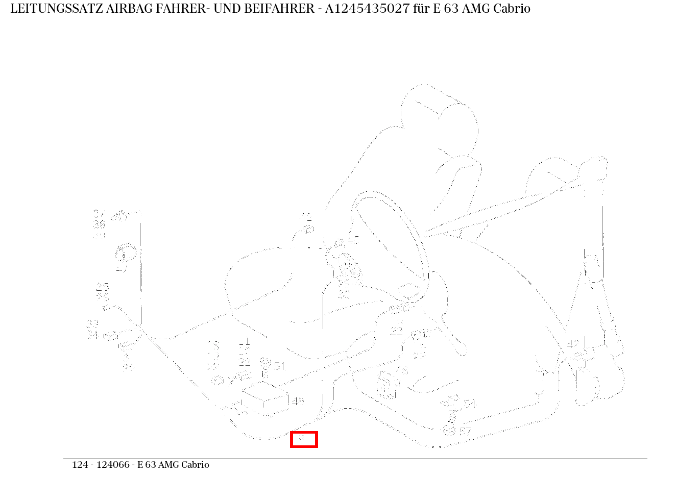 Leitungssatz AIRBAG FAHRER- UND BEIFAHRER E 63 AMG Cabrio 124