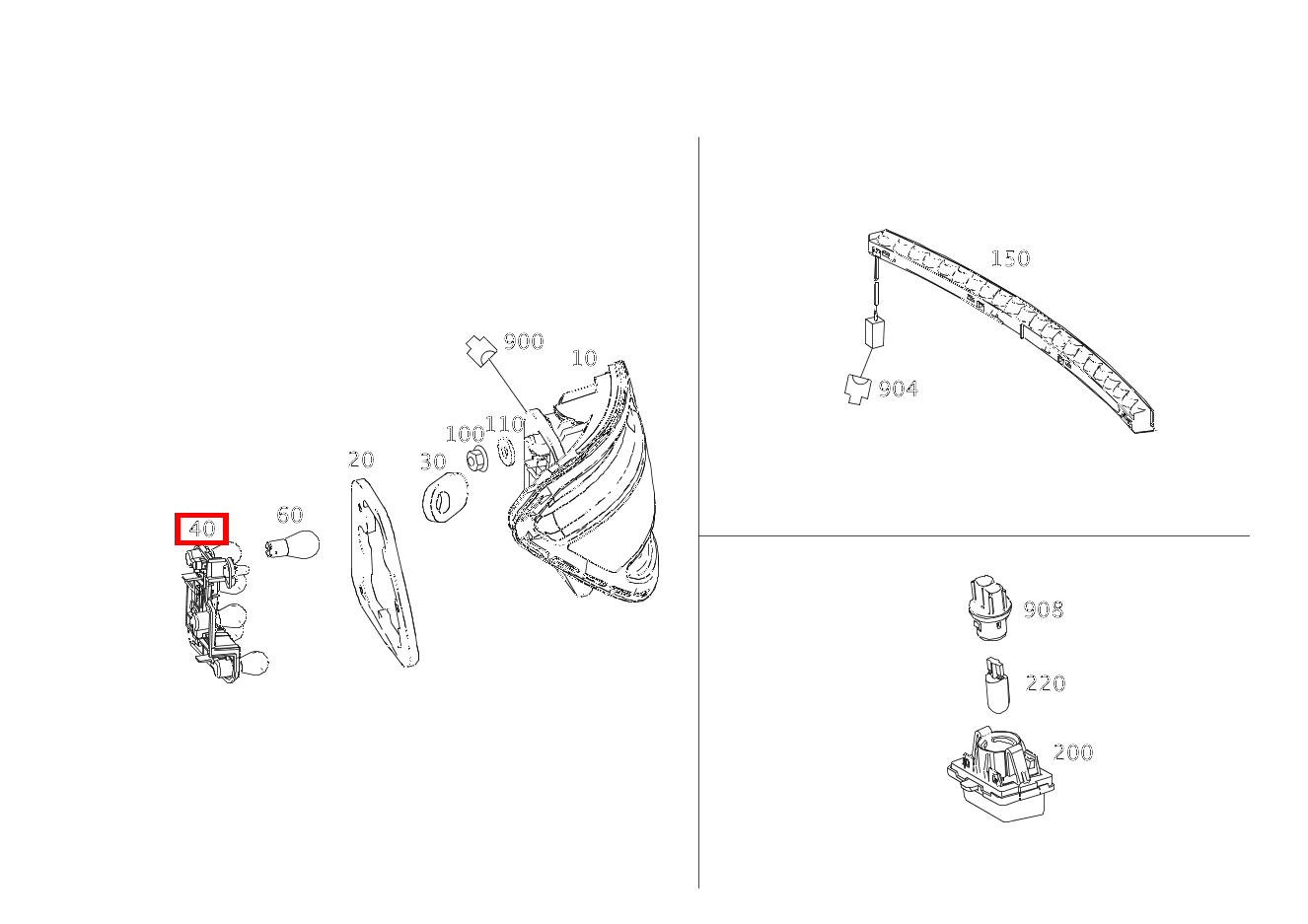 Lampenträger LINKS C 350 CDI 4Matic 204 Lampenträger LINKS C 350 CDI 4Matic 204
