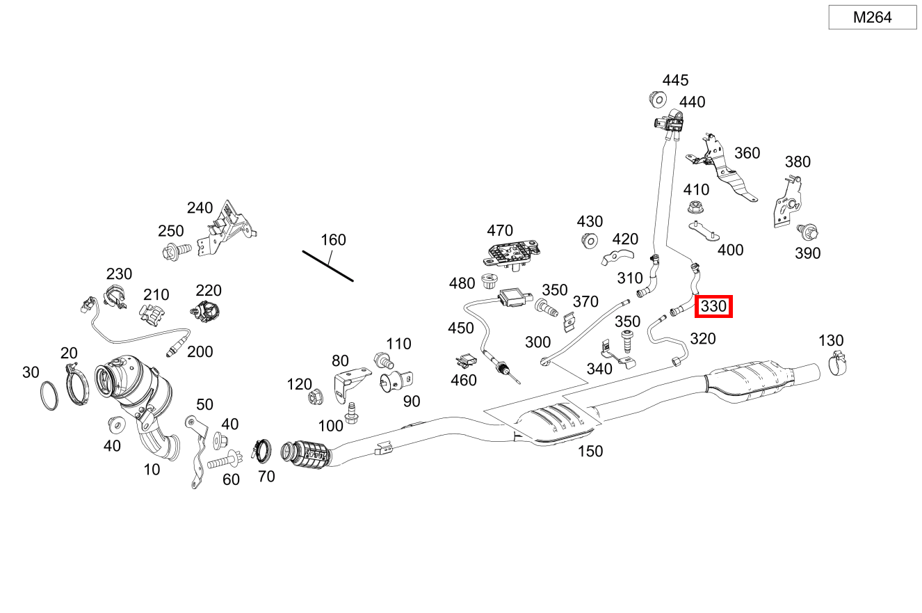 Abgasschlauch Nach Partikelfilter C 300 4MATIC Cabriolet 205
