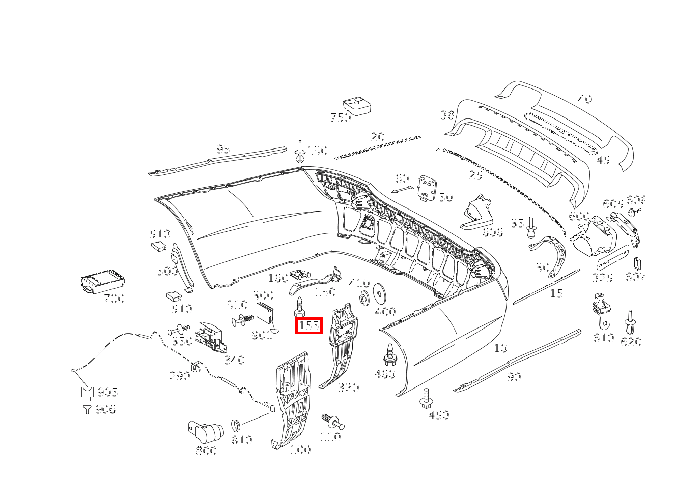 Blechschraube BEFESTIGUNG HALTER; ST4.8X25-R-B S 550 Limousine lang BCA 221