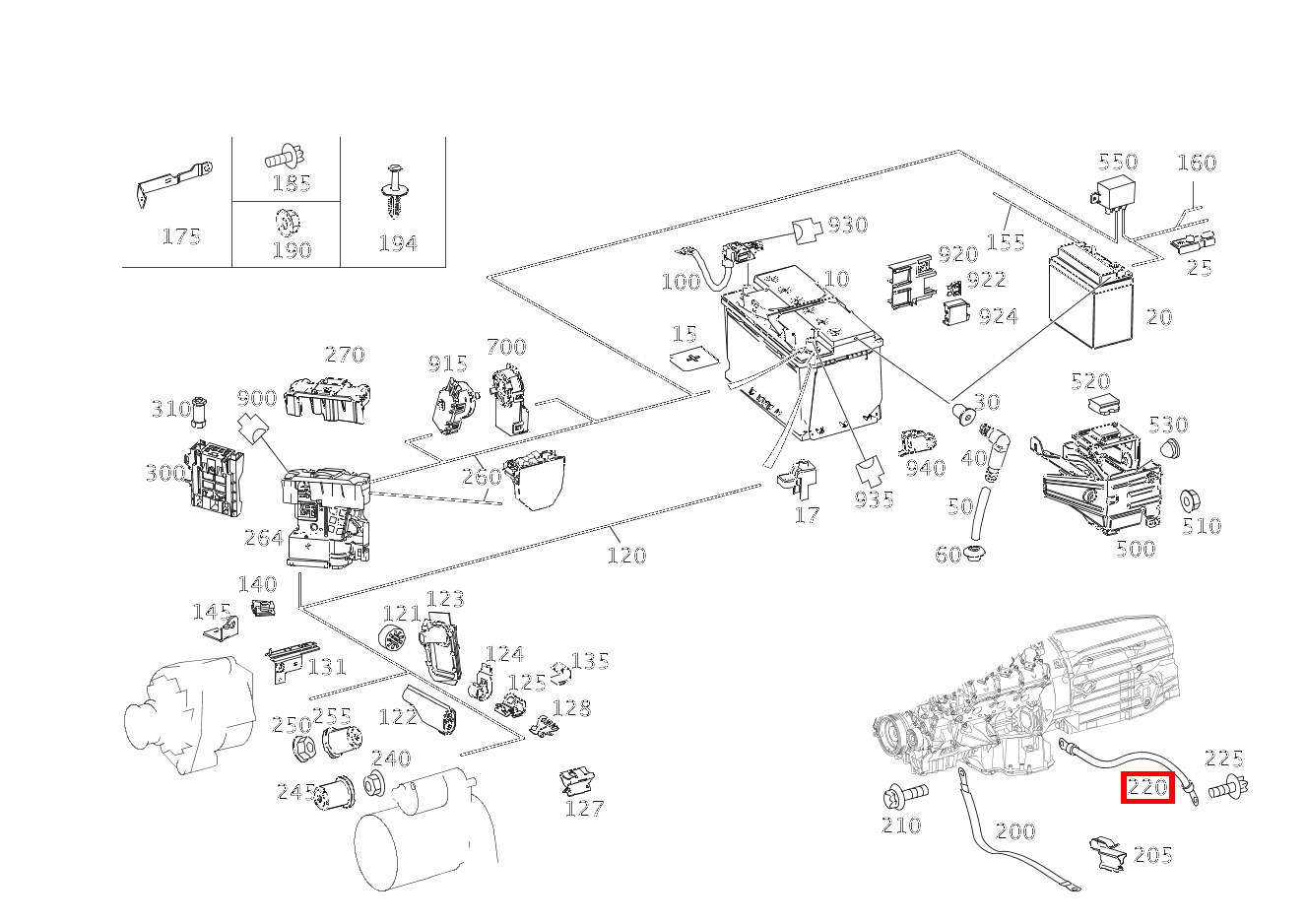Masseleitung Vom Getriebe zur Karosserie C 180 KOMPRESSOR T-Modell BlueEFFICIENCY 240