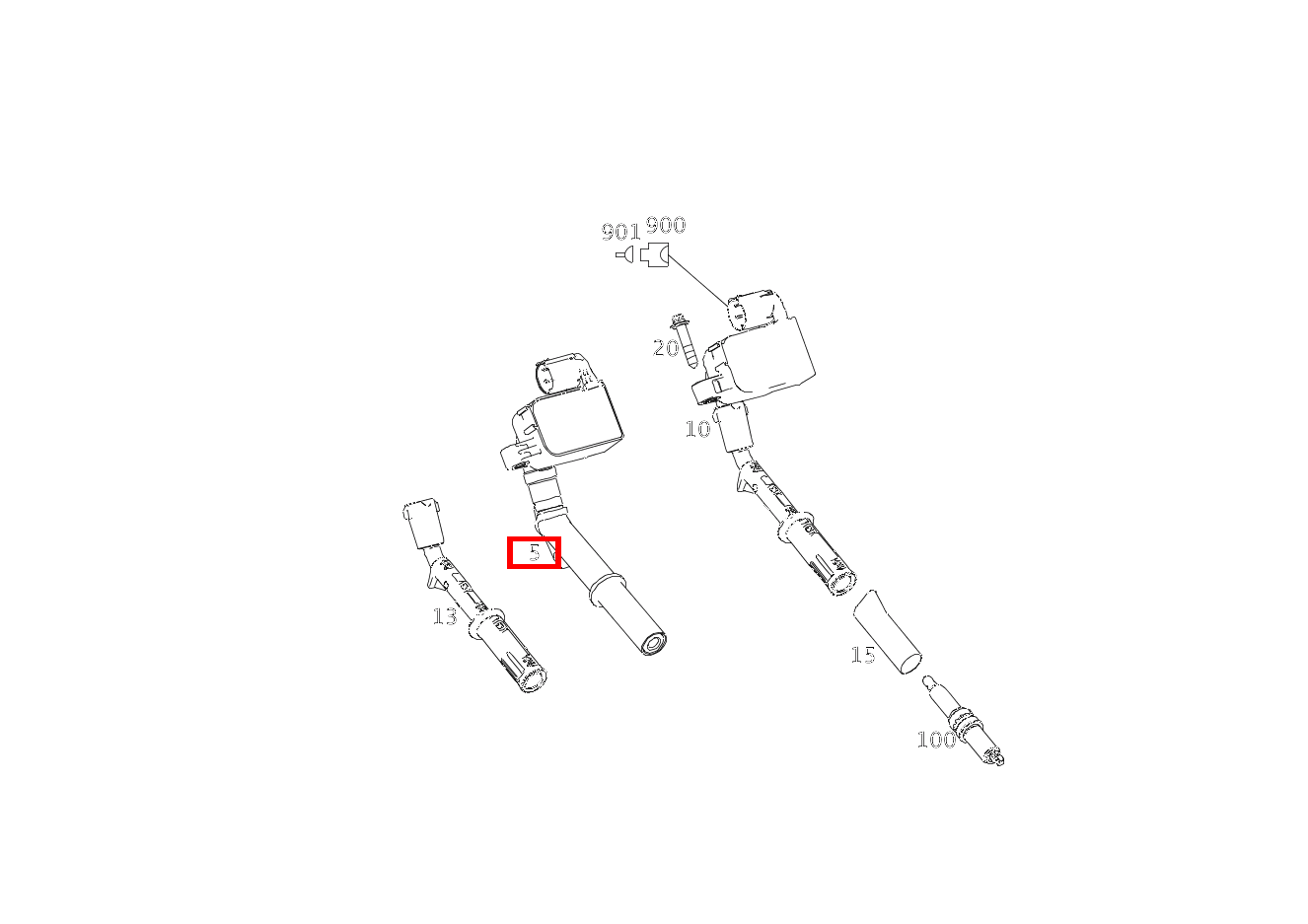 Zündspule Rechts E 300 4MATIC Limousine 212
