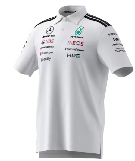 Poloshirt Herren, Team, Mercedes-AMG F1 weiß