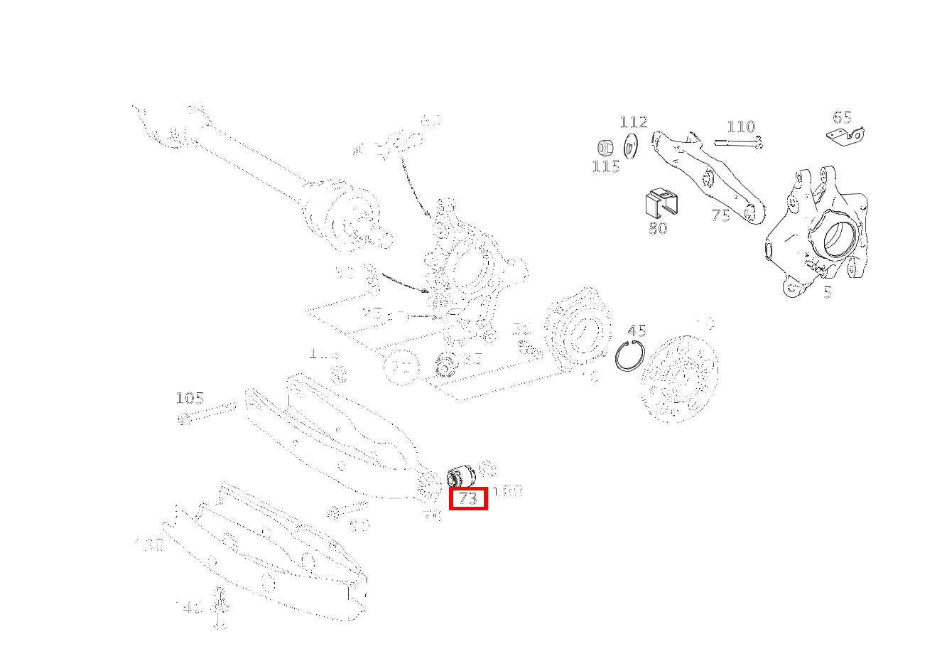 TRAGGELENK RECHTS SL 65 AMG Roadster BCA 230