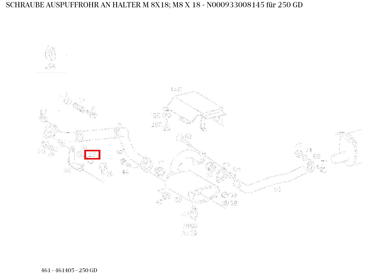 Schraube AUSPUFFROHR AN HALTER M 8X18; M8 X 18 250 GD 461