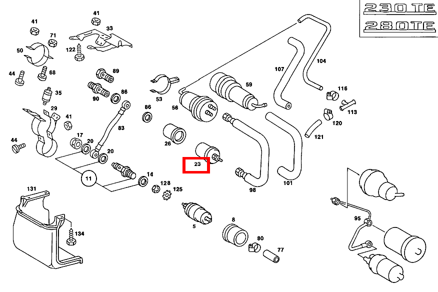 Kraftstofffilter 230 TE 123 Kraftstofffilter 230 TE 123
