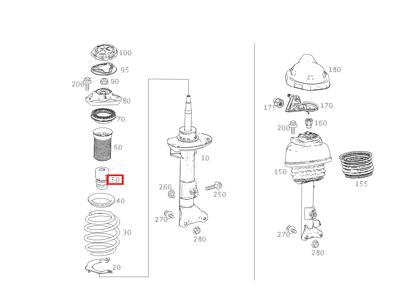 Zusatzfeder E300TCDI BE 212
