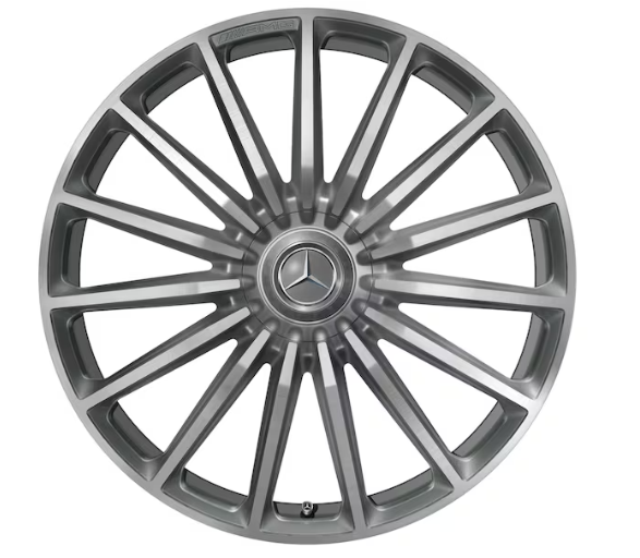 AMG Vielspeichen-Rad, 22 Zoll, 11,5 J x 22 ET 47, titangrau, Felgenhorn glanzgedreht