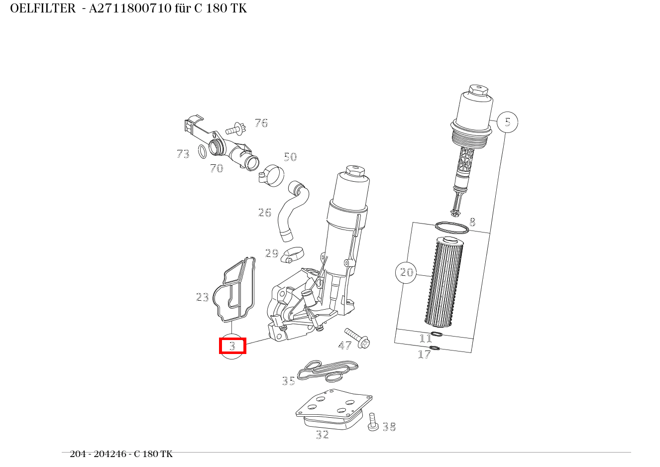 Ölfilter C 180 TK 204