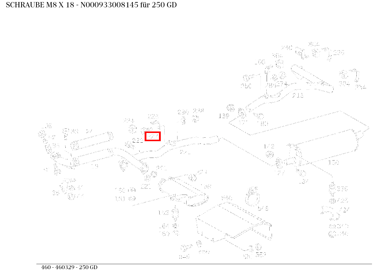 Schraube M8 X 18 250 GD 460