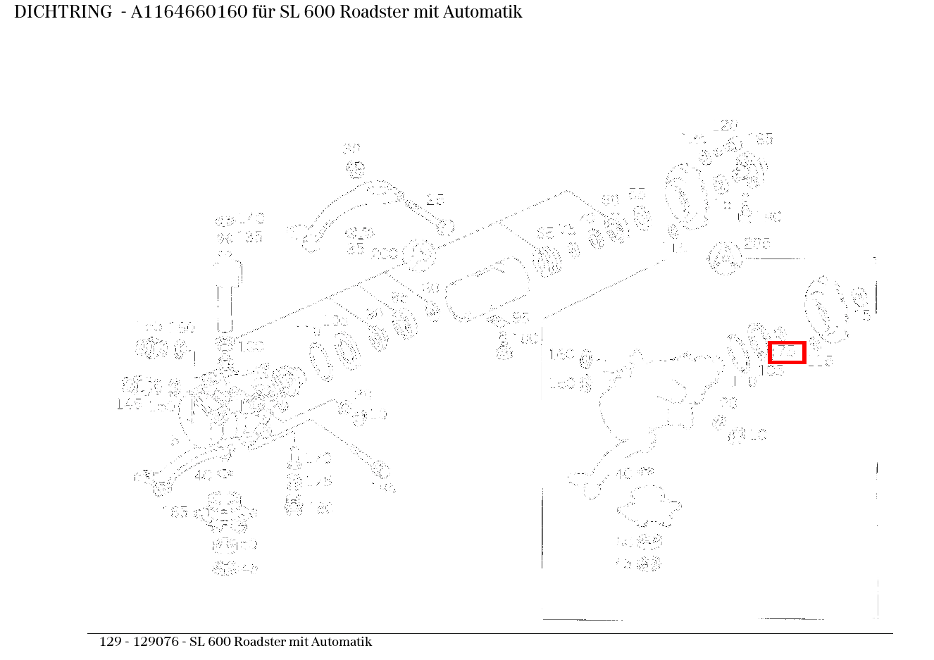 Dichtring SL 600 Roadster mit Automatik 129