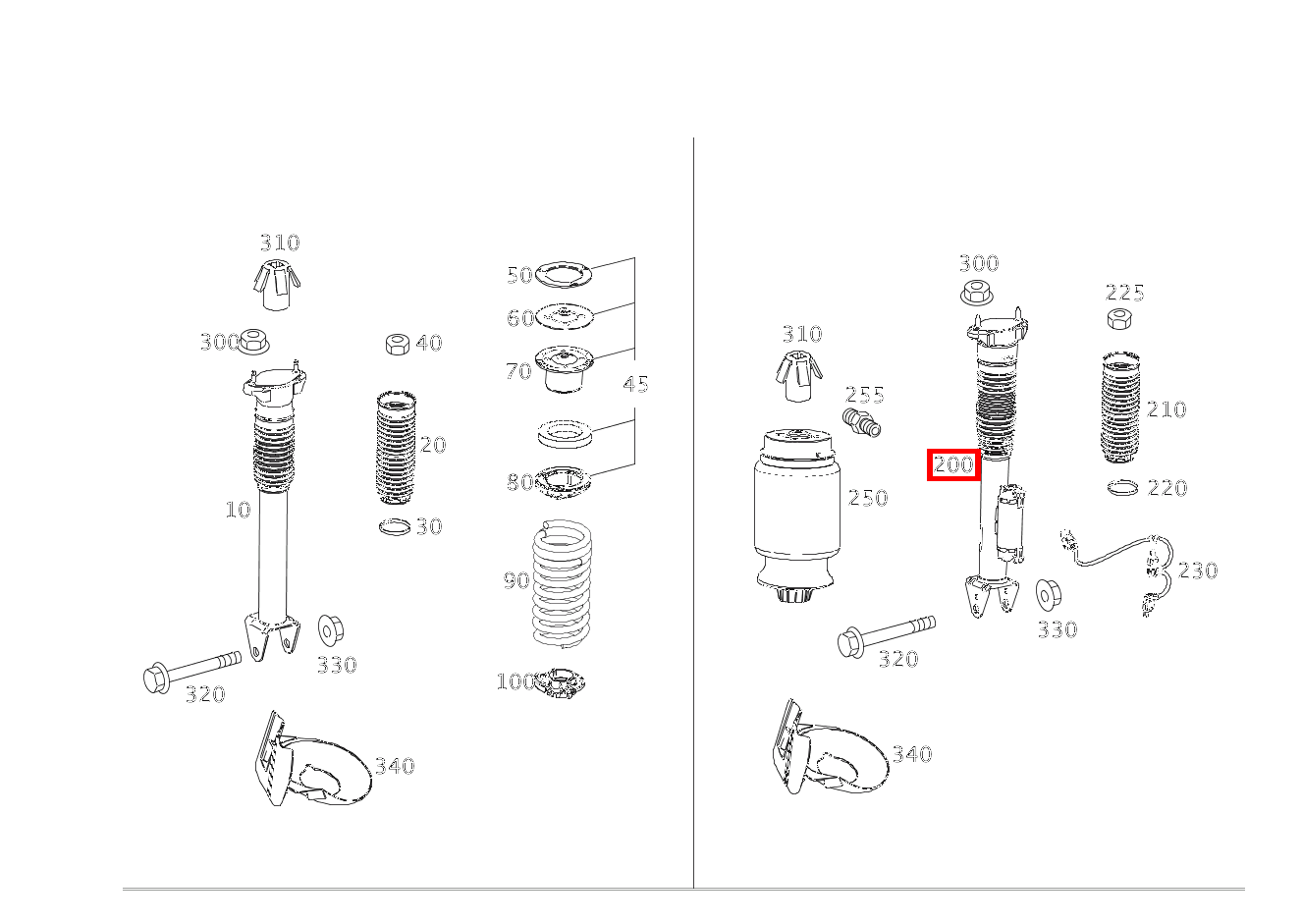 STOSSDAEMPFER HINTEN LINKS UND RECHTS Mercedes-AMG GLE 63 4MATIC Coupé BCA 292