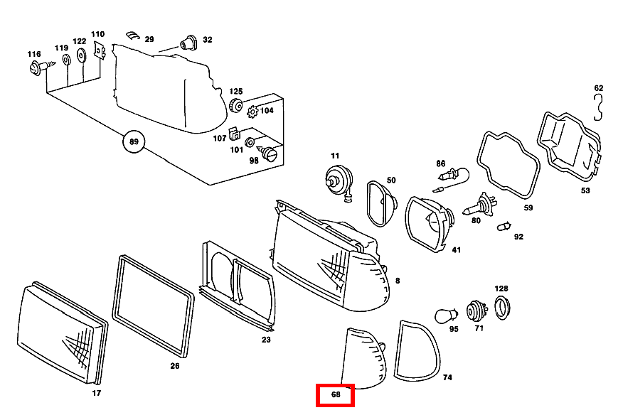 Blinkleuchte RECHTS BOSCH 230 TE 123
