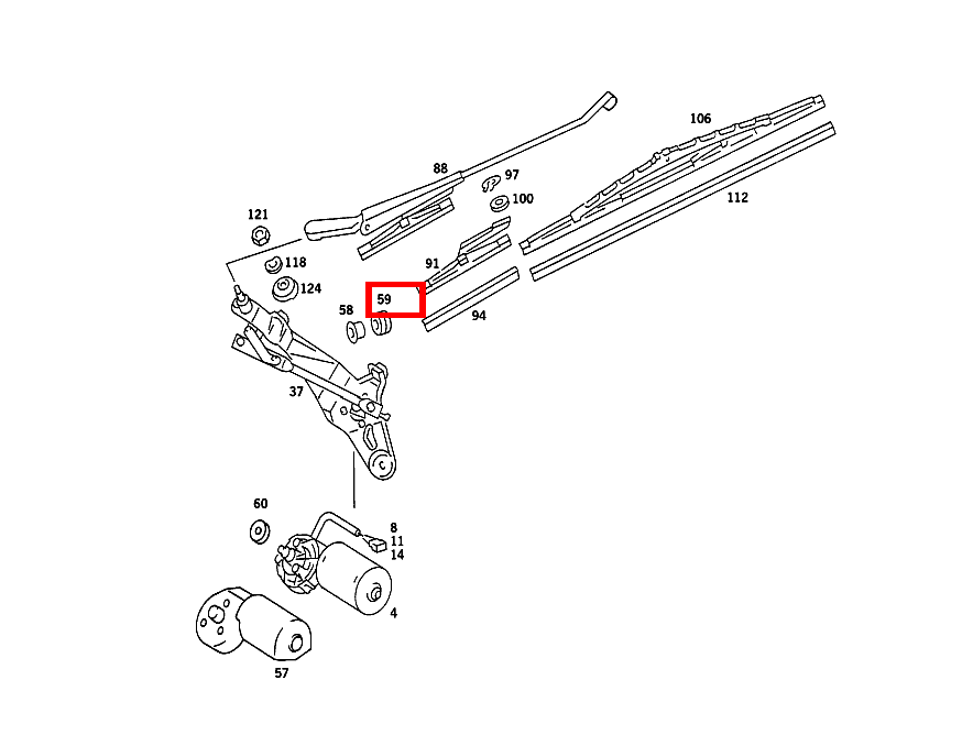 Buchse WISCHERANLAGE BOSCH 190 201