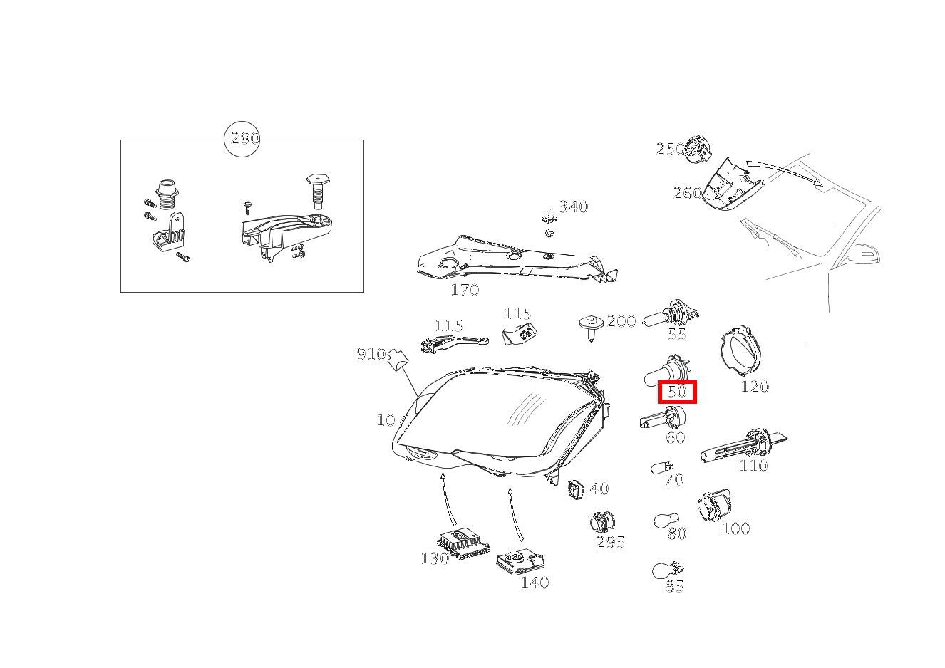 Glühlampe Für Abblendlicht; H7 12V-55W GLK 350 4MATIC 204 Glühlampe Für Abblendlicht; H7 12V-55W GLK 350 4MATIC 204