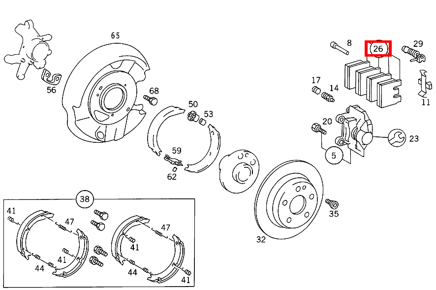 Teilesatz Bremsklotz TEILESATZ B 180 247