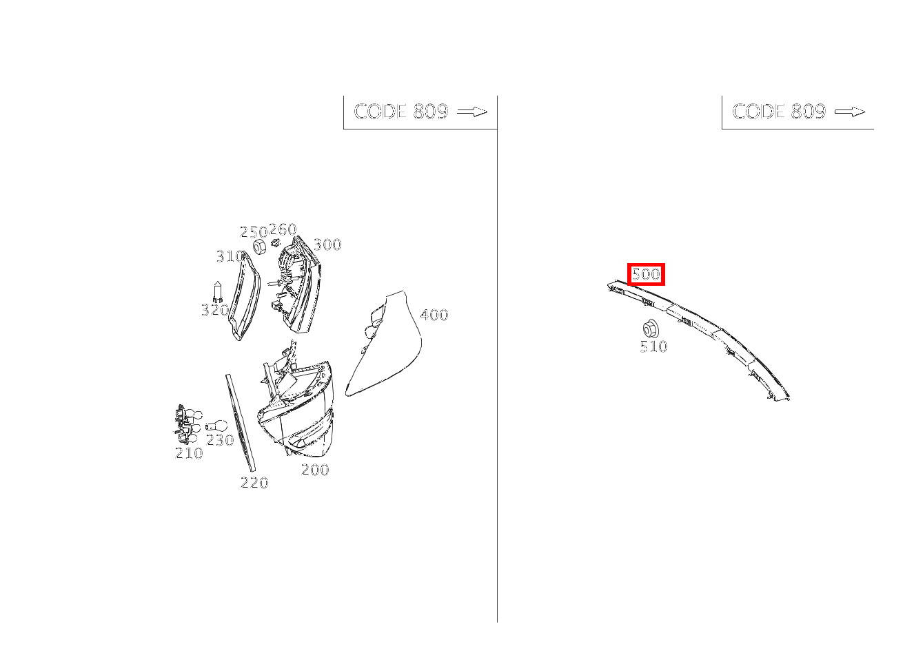Zusatzbremsleuchte 3.BREMSLICHT CLC 350 Sportcoupé 203