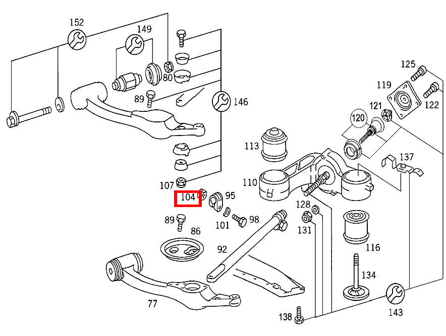 Sechskantmutter SCHELLE AN STUETZROHR; M8 420 SEC COUPE mit Automatic 126 Sechskantmutter SCHELLE AN STUETZROHR; M8 420 SEC COUPE mit Automatic 126
