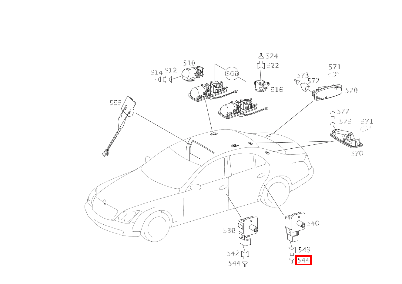 Kontaktbuchse TUERKONTAKTSCHALTER HINTEN LINKS S17/5; 0.5-0.75 MM2 SLK2.8 Maybach 62 S (langer Radstand) 240 Kontaktbuchse TUERKONTAKTSCHALTER HINTEN LINKS S17/5; 0.5-0.75 MM2 SLK2.8 Maybach 62 S (langer Radstand) 240