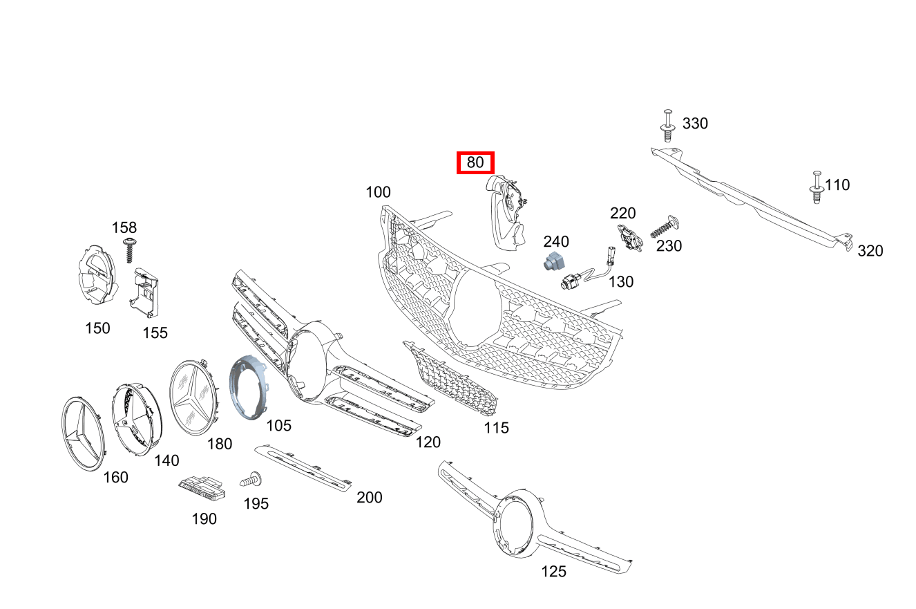 Luftleitlamelle Rechts GLK 253