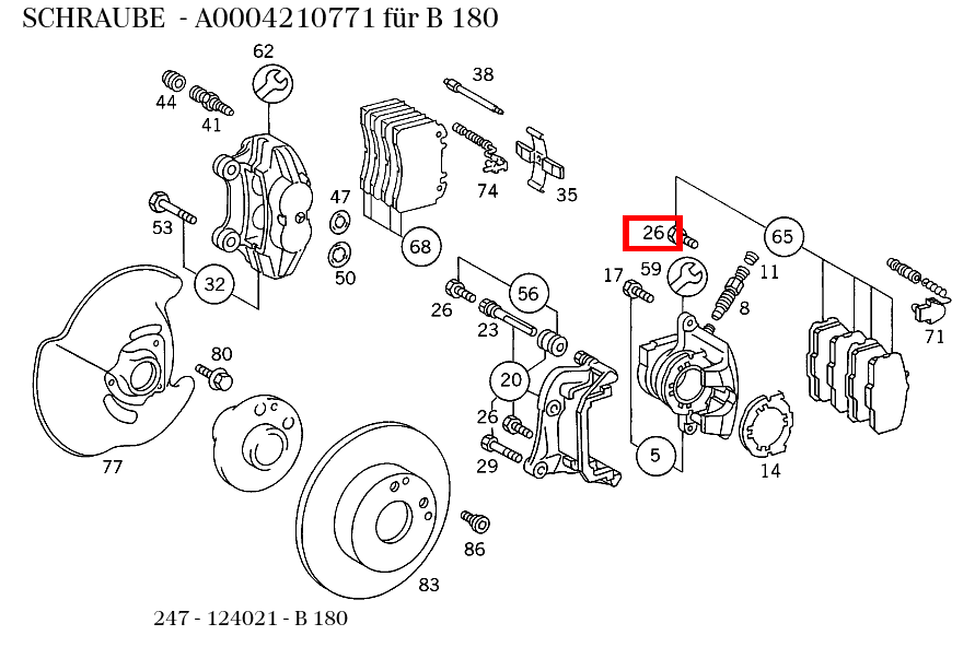 Schraube B 180 247 Schraube B 180 247