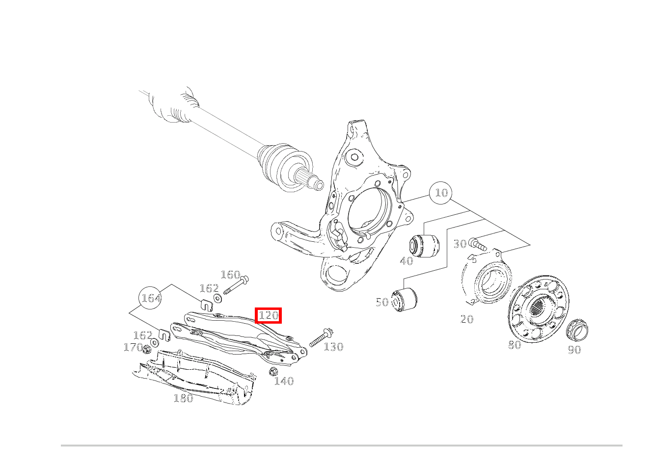Federlenker An Radträger rechts GLC 220 d 4MATIC 254 Federlenker An Radträger rechts GLC 220 d 4MATIC 254