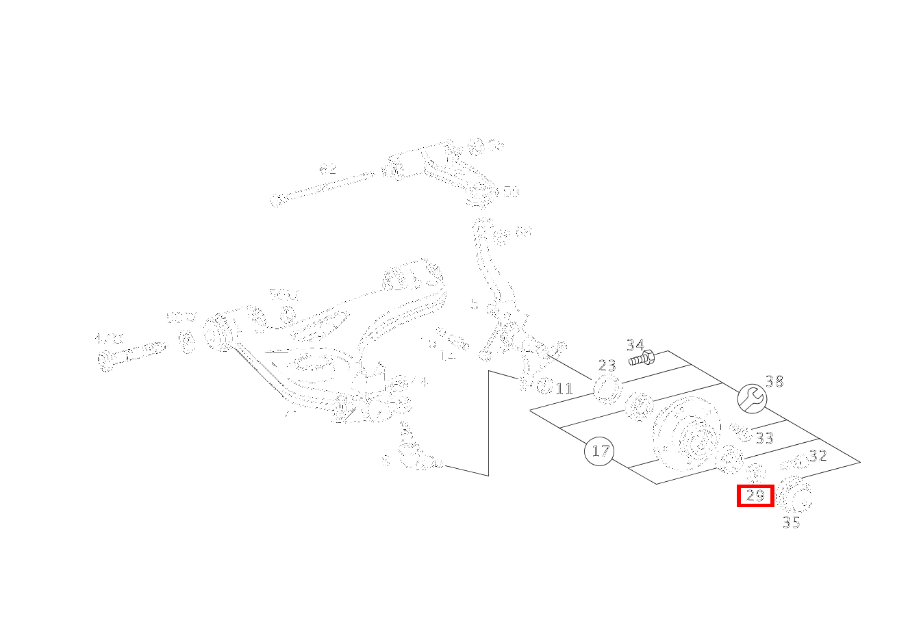 KLEMMMUTTER VORDERRADNABE AN ACHSSCHENKEL C 200 T CDI 202 KLEMMMUTTER VORDERRADNABE AN ACHSSCHENKEL C 200 T CDI 202