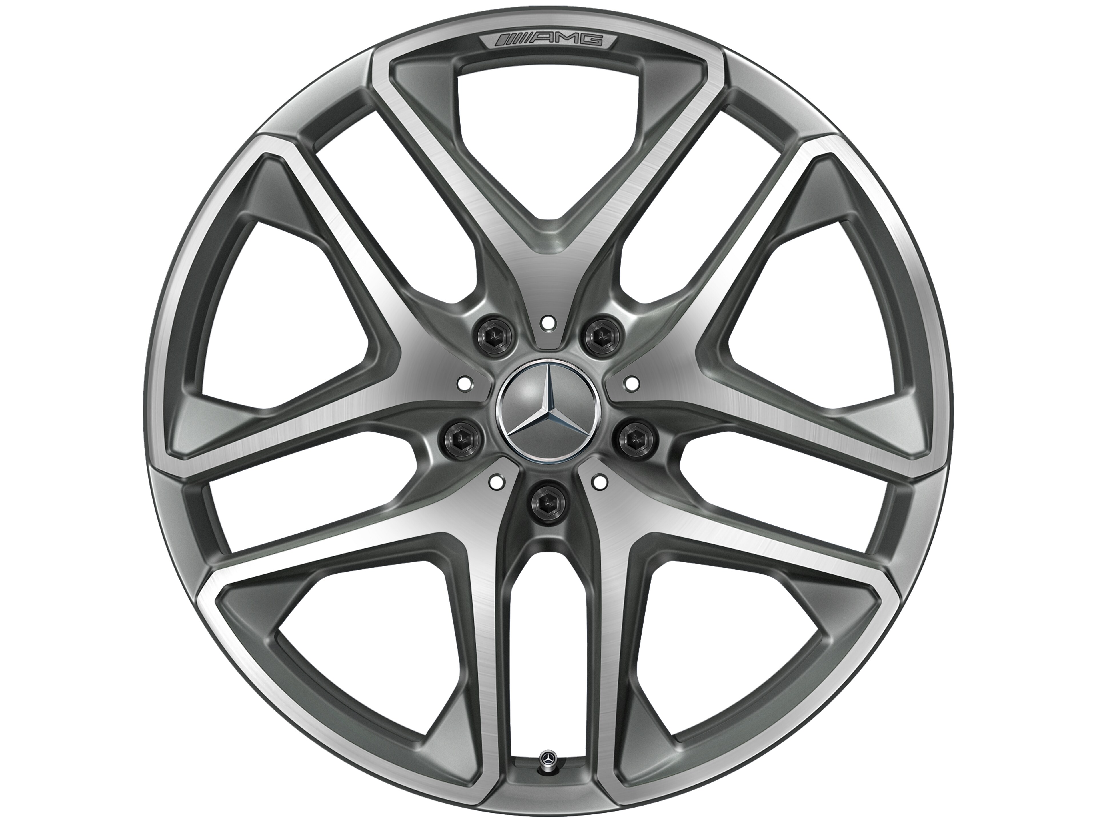 Mercedes-Benz - Original AMG 21 Zoll AMG 5-Doppelspeichen-Rad titangrau glanzgedreht mit 275/45/21 110 V Goodyear UltraGrip Performance SUV G1 MO1