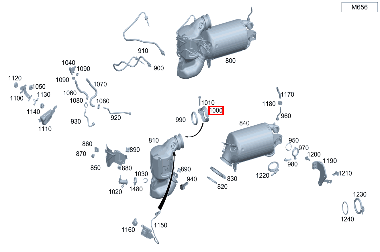 Rohrschelle Abgasanlage Katalysator an Turbolader GLC 400 d 4MATIC Coupé 253 Rohrschelle Abgasanlage Katalysator an Turbolader GLC 400 d 4MATIC Coupé 253