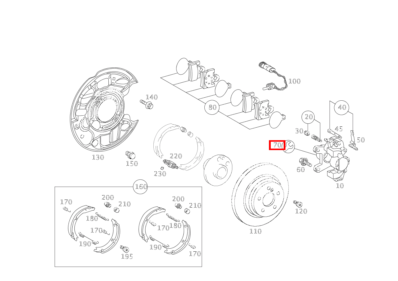 REP.SATZ DICHTUNGSBALG BREMSSATTEL SLK 55 AMG Roadster 171