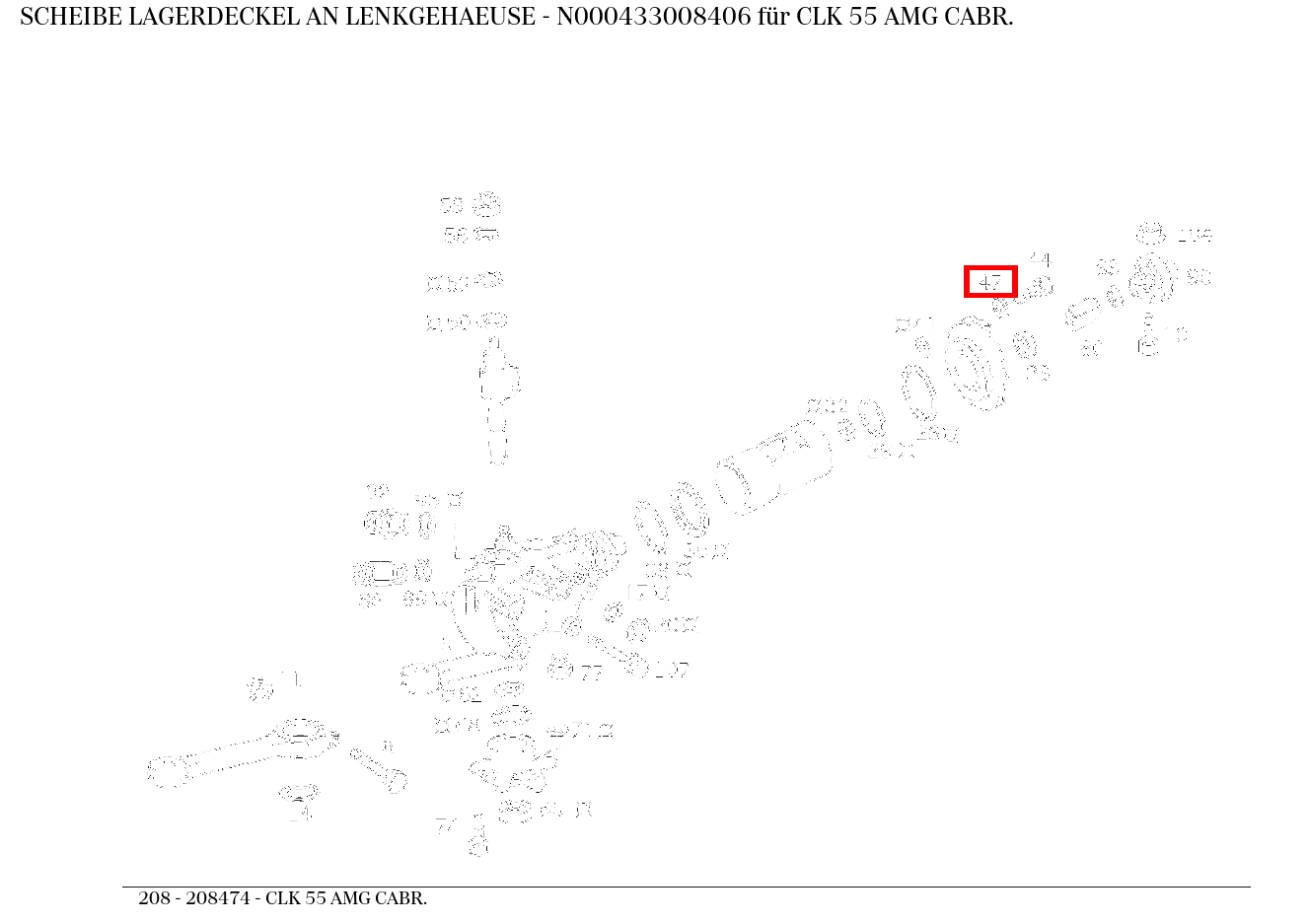 Scheibe LAGERDECKEL AN LENKGEHAEUSE CLK 55 AMG CABR. 208 Scheibe LAGERDECKEL AN LENKGEHAEUSE CLK 55 AMG CABR. 208